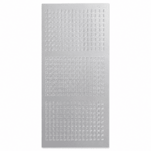 Stickervel Zilver Alfabet