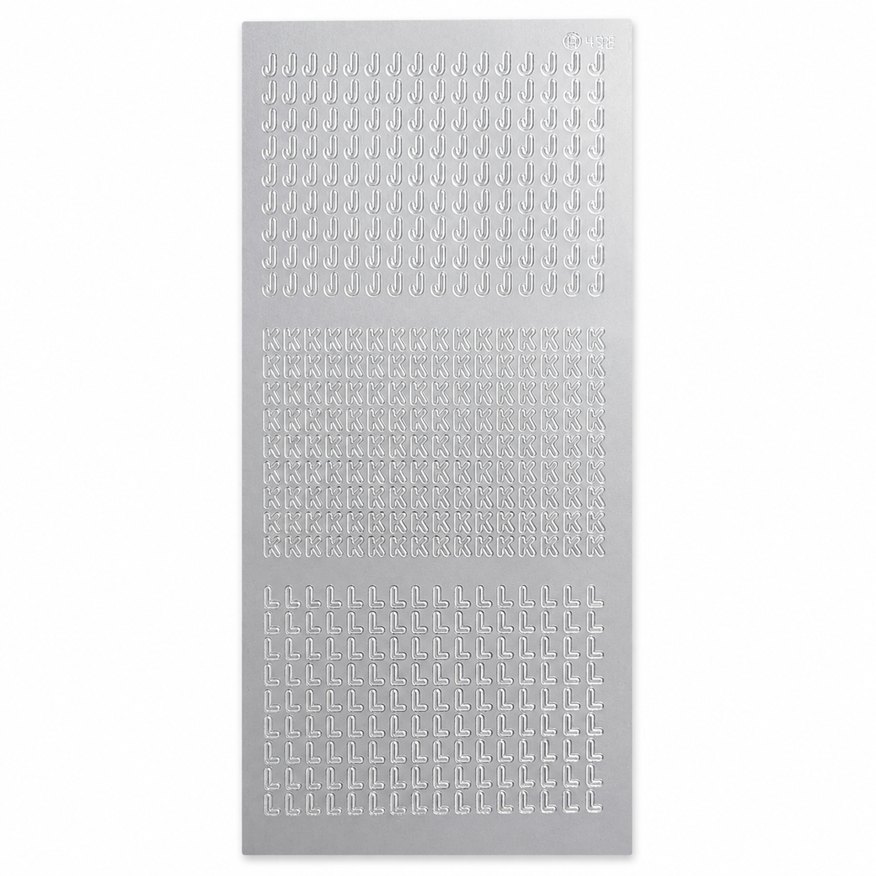 Stickervel Zilver Alfabet Stickervel Zilver Alfabet