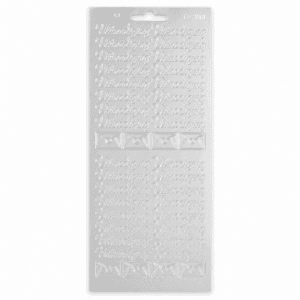 Stickervel Zilver Uitnodiging