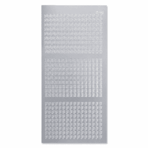 Stickervel Zilver Alfabet