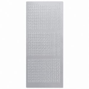 Stickervel Zilver Alfabet