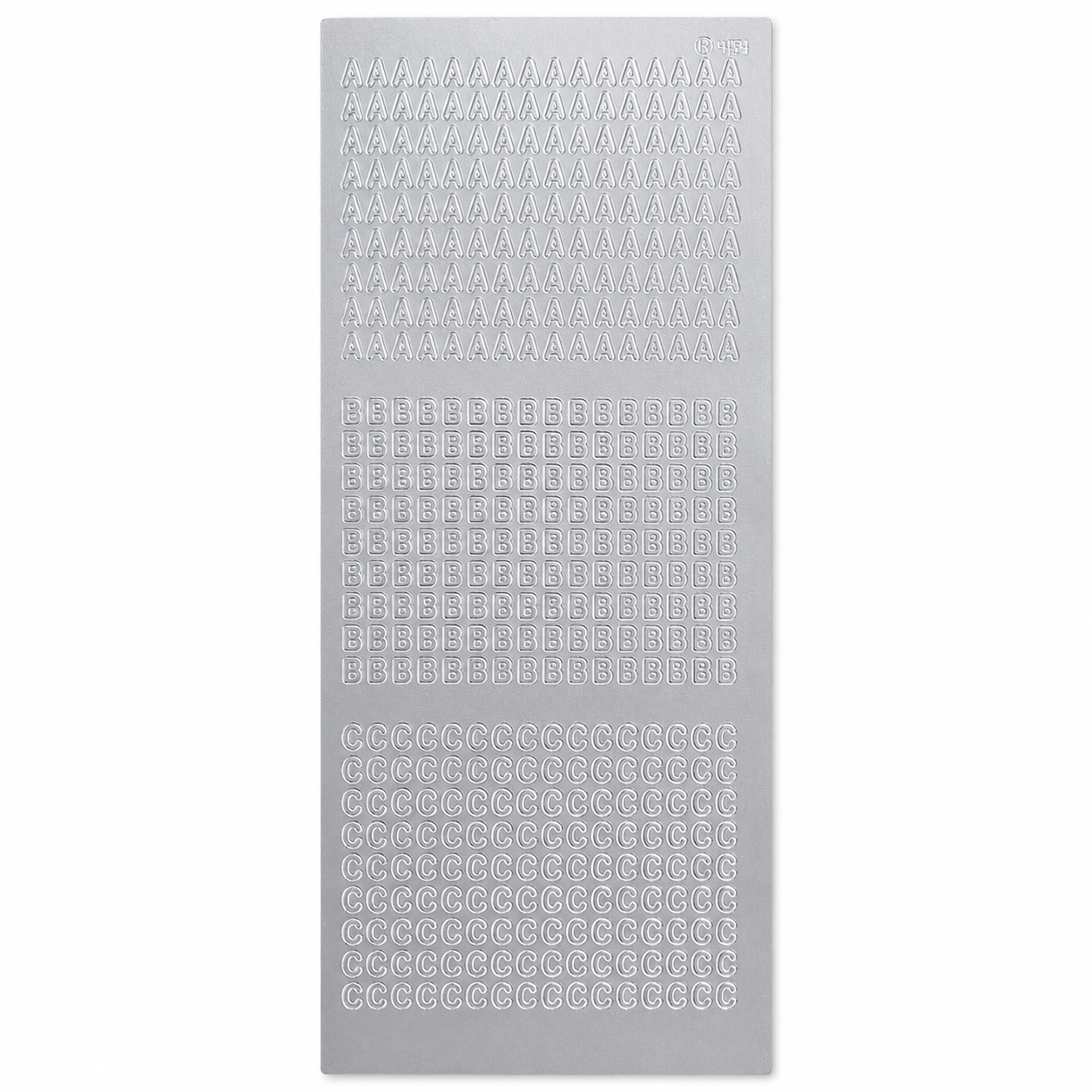 Stickervel Zilver Alfabet Stickervel Zilver Alfabet