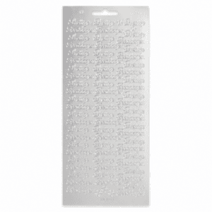 Stickervel Zilver Prettige Feestdagen