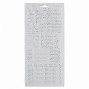 Stickervel Zilver Huwelijk
