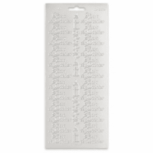 Stickervel Zilver Hoera een Dochter