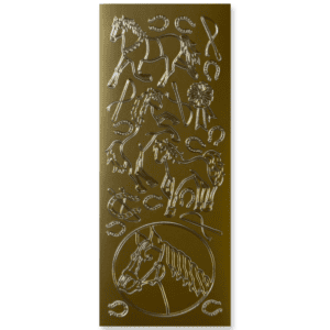 Stickervel Goud Paarden