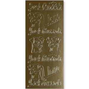 Stickervel Goud Jack Russel