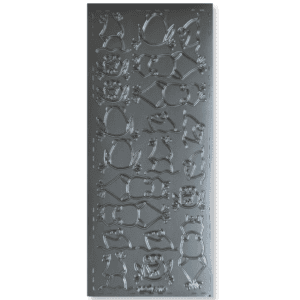 Stickervel Zilver Kikkers