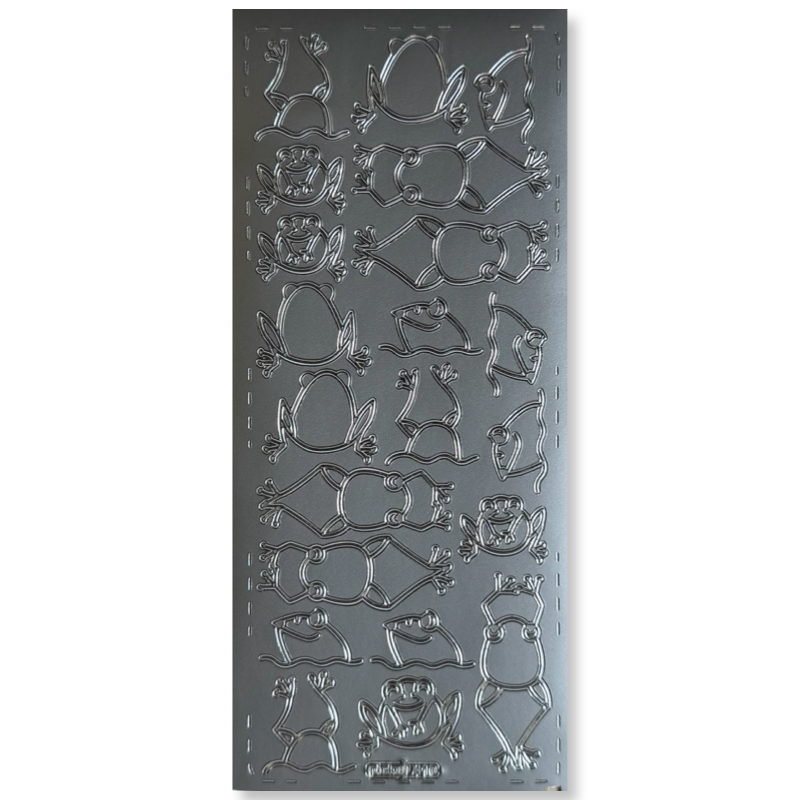 Stickervel Zilver Kikkers Stickervel Zilver Kikkers