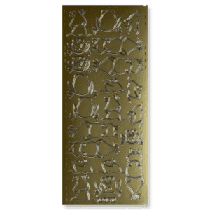 Stickervel Goud Kikkers / Opkikkertje