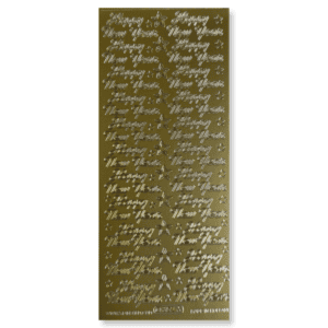 Stickervel Goud Happy New Year