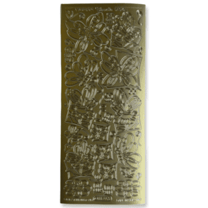 Stickervel Goud Bloemen en Vlinders