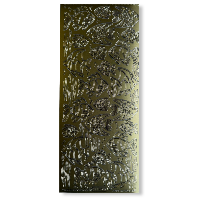 Stickervel Goud Visjes Stickervel Goud Visjes