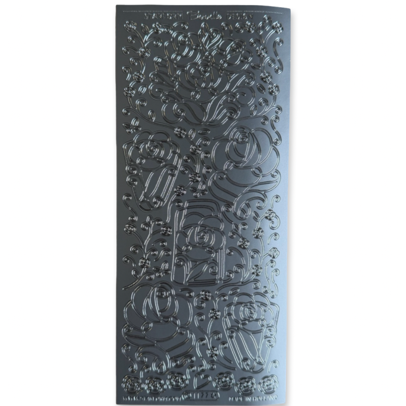 Stickervel Zilver Bloemen Stickervel Zilver Bloemen