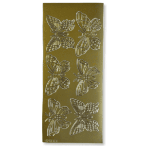 Stickervel Goud Vlinders