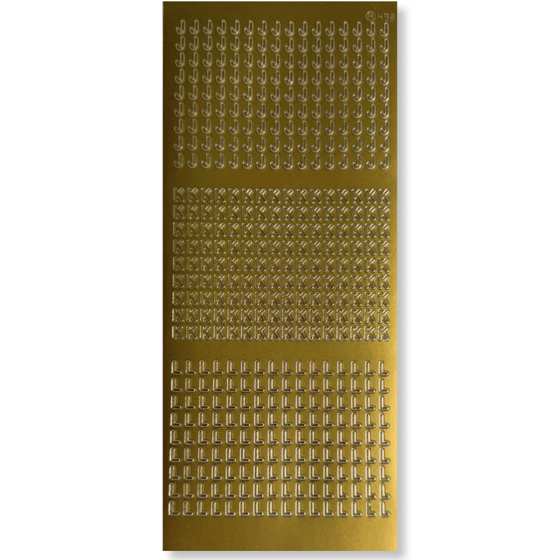 Stickervel Goud Alfabet Stickervel Goud Alfabet
