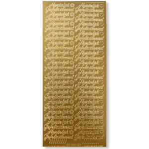 Stickervel Goud Hartelijk Gefeliciteerd