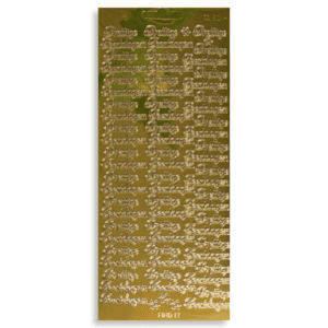 Stickervel Goud Prettige Feestdagen