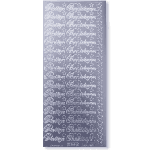 Stickervel Zilver Prettige feestdagen