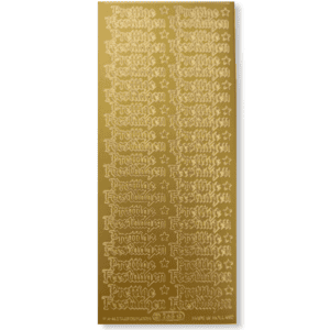 Stickervel Goud Prettige Feestdagen
