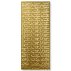 Stickervel Goud Prettige Feestdagen