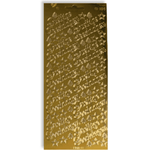 Stickervel Goud Prettige Feestdagen