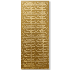 Stickervel Goud Prettige Feestdagen