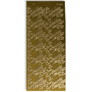 Stickervel Goud Gelukkig Nieuwjaar