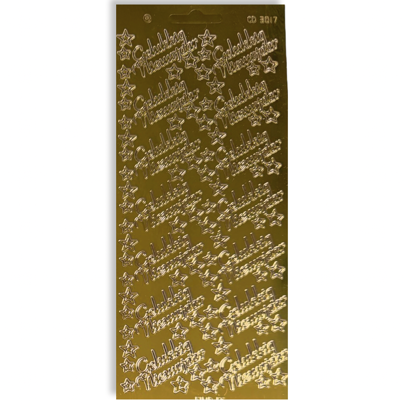 Stickervel Goud Gelukkig Nieuwjaar Stickervel Goud Gelukkig Nieuwjaar