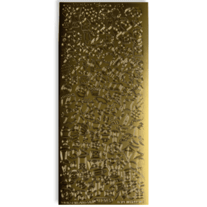 Stickervel Goud Kleine Figuurtjes