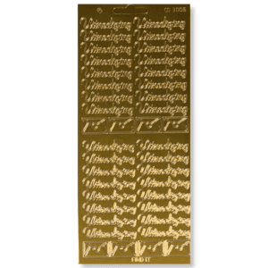 Stickervel Goud Uitnodiging