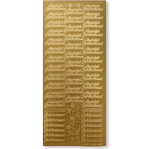 Stickervel Goud Hartelijk Gefeliciteerd