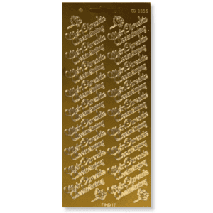 Stickervel Goud Oprechte Deelneming
