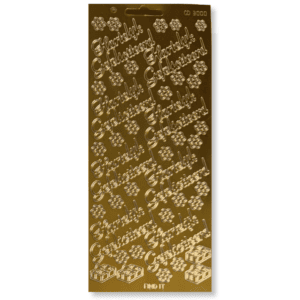 stickervel Goud Hartelijk Gefeliciteerd