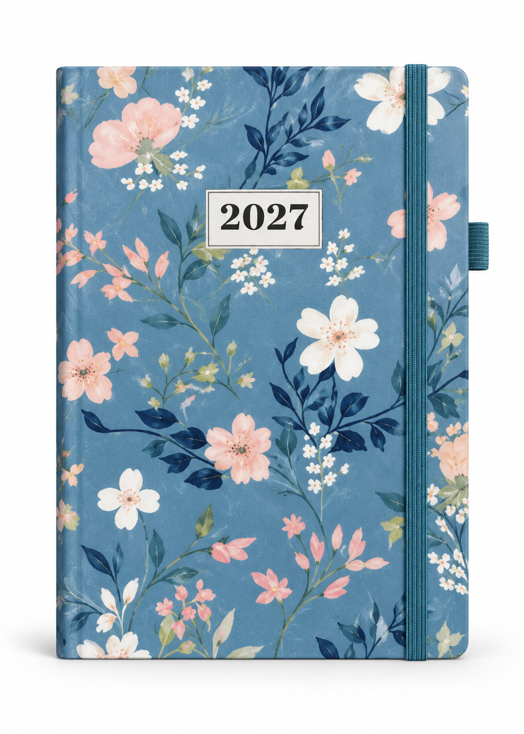 01-hoofdafbeelding-petrolblauw-2027 A5 Weekagenda Bloemen