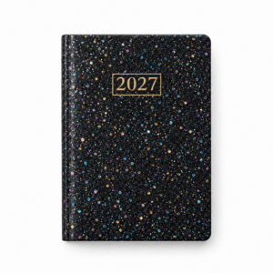 Pocket Weekagenda Zwart Glitter 2027