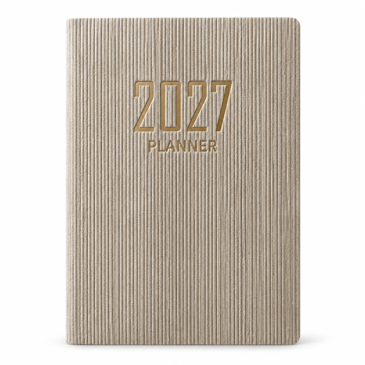 Beige A5-weekplanner 2027
