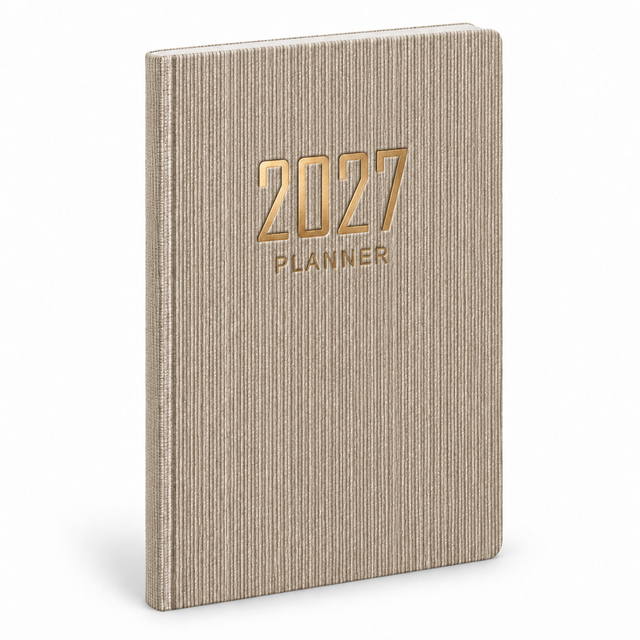 Beige flexibele weekplanner 2027