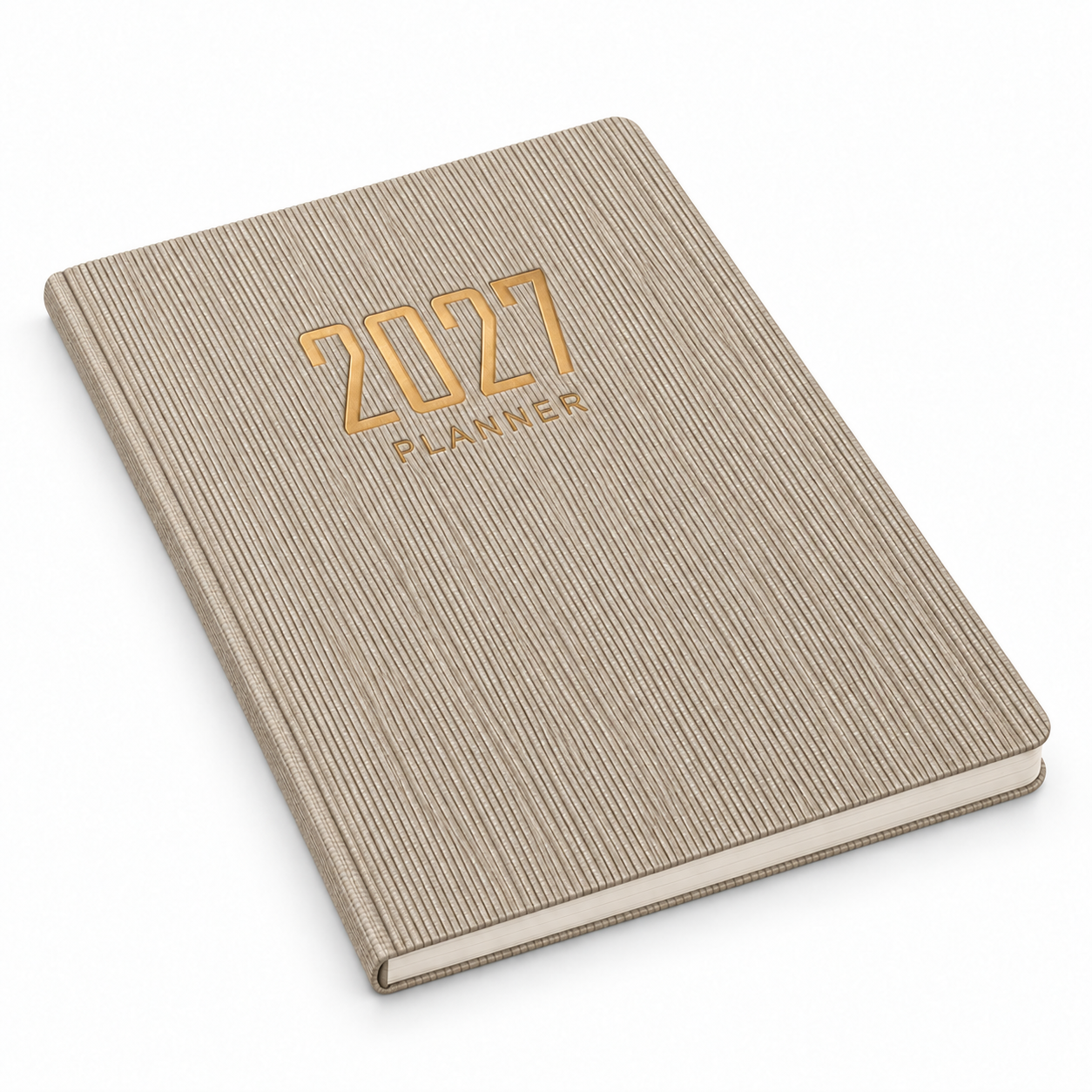 Beige geribbelde weekplanner 2027(2)