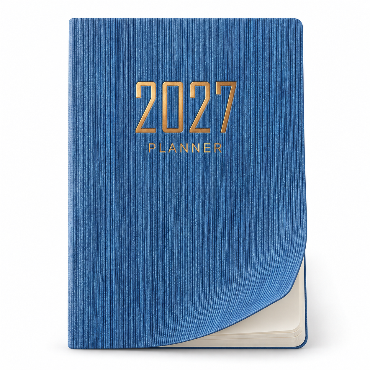 Flexibele blauwe weekplanner 2027