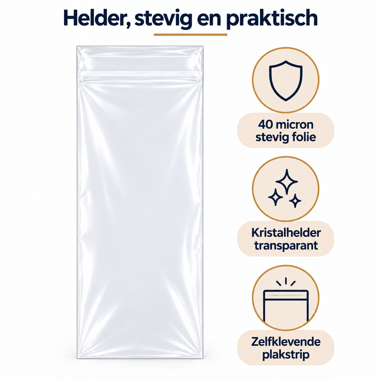 Heldere, stevige en praktische zakjes