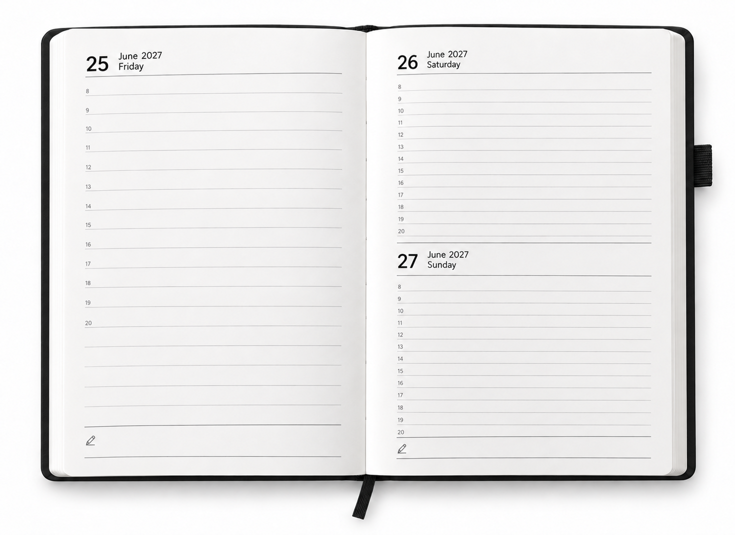Matzwarte A5 2027-planner