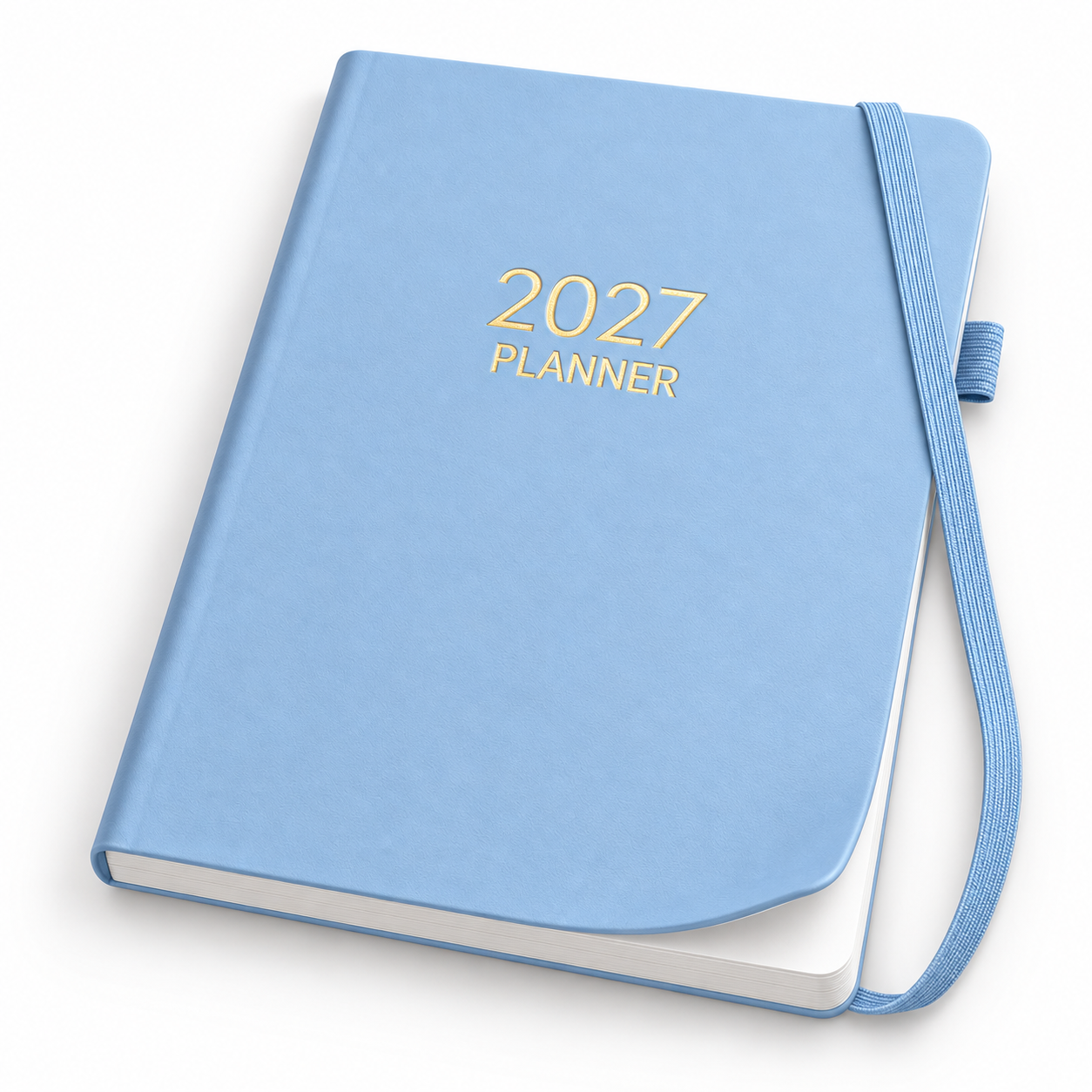 Poederblauwe A5-planner 2027
