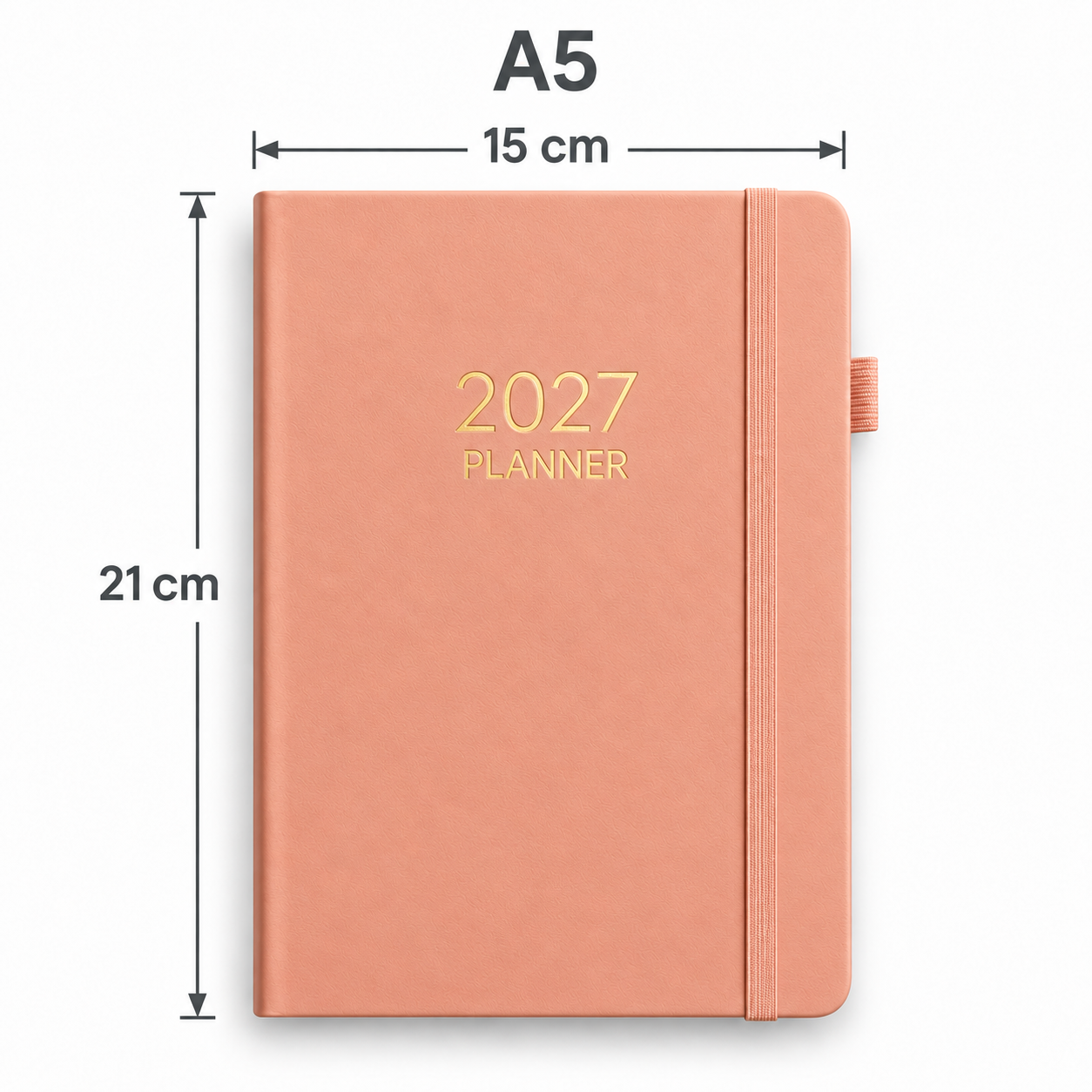 Salmonroze A5-jaarplanner 2027