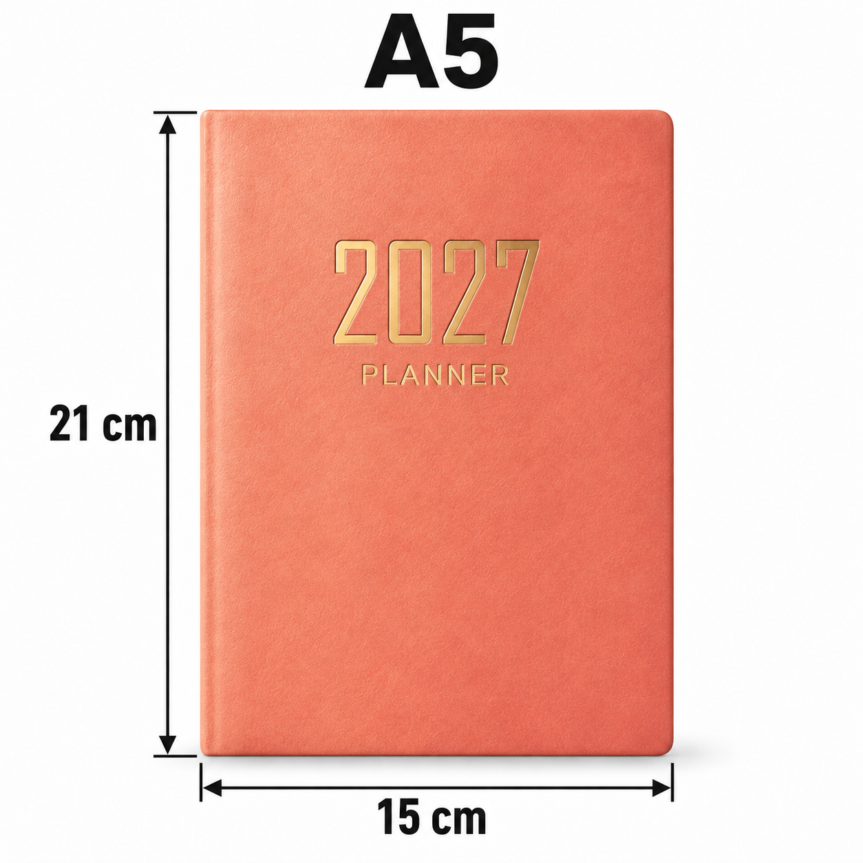 Salmonroze flexibele weekplanner, 17–23 mei 2027