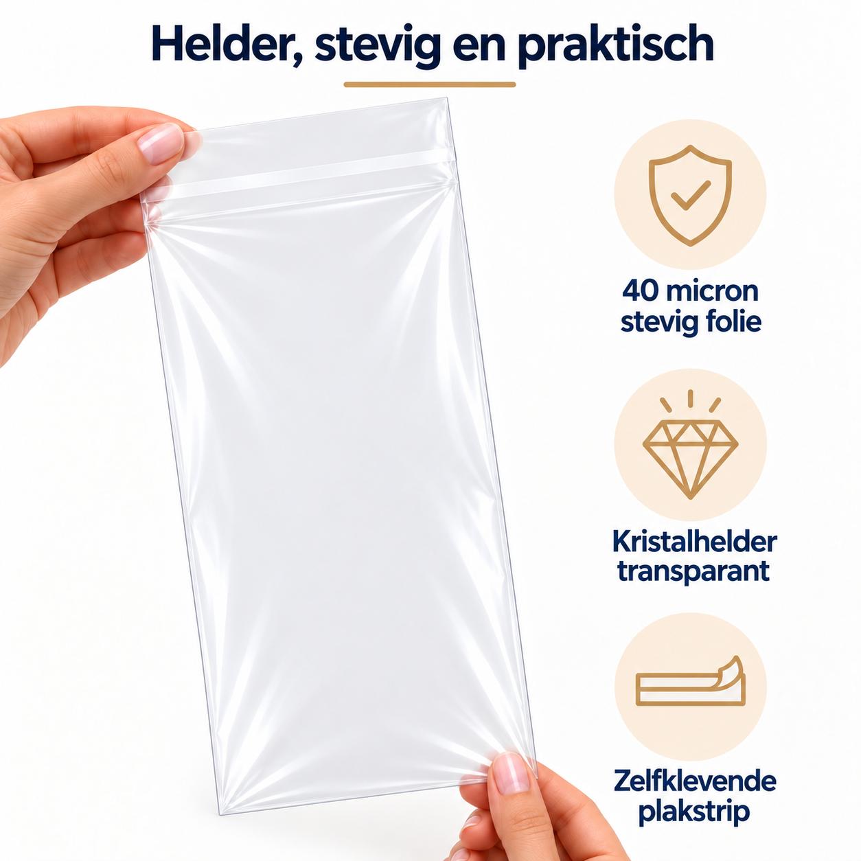 Sterke, kristalheldere zakjes
